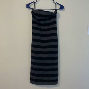 Black and gray dress.